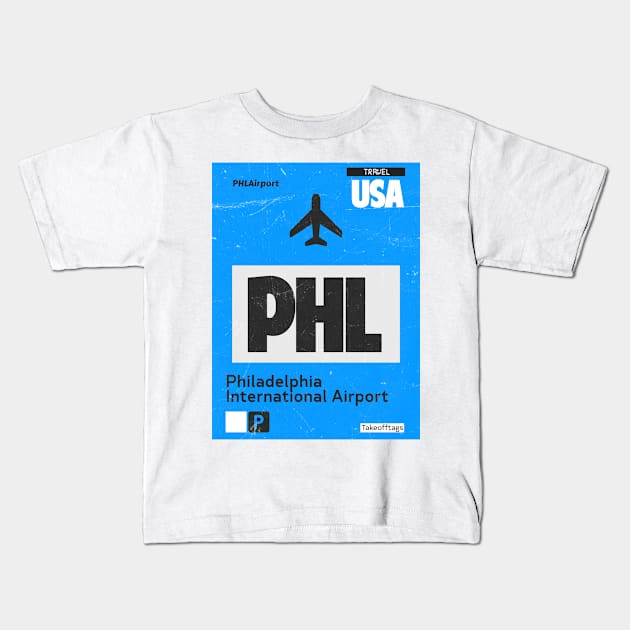 PHL airport b Kids T-Shirt by Woohoo